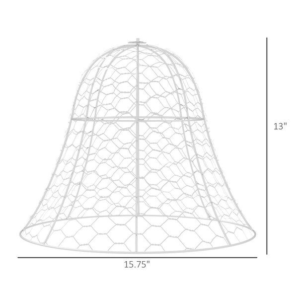English Elm Outsunny Garden Chicken Wire Cloches - 6 Pack Metal Plant Protectors For Seedlings & Herbs W2225P200895-GIGA