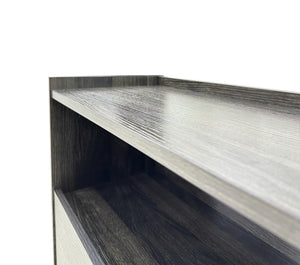 English Elm Robin Nightstand Dark Gray – Space-Saving Modern Wood Bedside Table with Smooth-Glide Drawer & Raised Edges for Secure Lamps, Phones, Essentials B040P385096