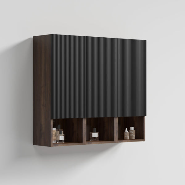 English Elm Cc1014s110.309 Floating Wall Cabinet Walnut Grille Front Mid-century Bathroom Storage W1865S00181