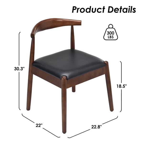 English Elm Weave Dining Chairs Set Of 2 - Mid-Century Modern Oak Frame With Handwoven Seat For Stylish Dining T3623P371954-GIGA