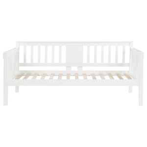 English Elm Albany Twin Daybed with Drop-Down Side Tables, White Wood Slat Design for Teens, Office & Guests B062P358373