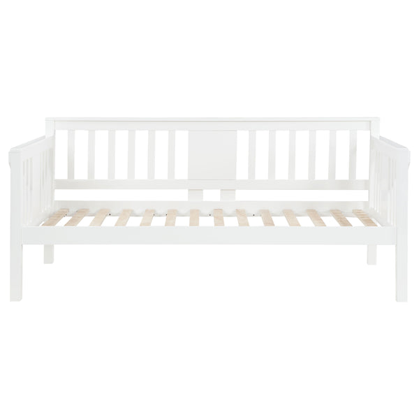 English Elm Albany Twin Daybed with Drop-Down Side Tables, White Wood Slat Design for Teens, Office & Guests B062P358373
