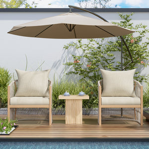 English Elm Christopher Knight Home® - [Set Of 2] Modern Beige Curved Aluminum Lounge Chairs With Plush Cushions For Outdoor Comfort N767P237033B_2