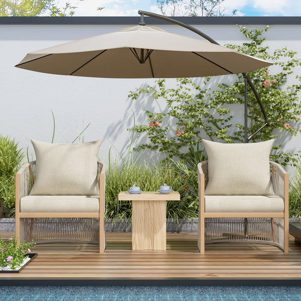 English Elm Christopher Knight Home® - [Set Of 2] Modern Beige Curved Aluminum Lounge Chairs With Plush Cushions For Outdoor Comfort N767P237033B_2