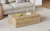 English Elm Elevate Your Living Space With This Modern Mdf Coffee Table That Showcases Smooth, Light Wood Color Texture Patterns. It Is Characterized By Stylish Design.39.3*23.6*12