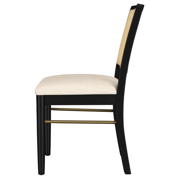 English Elm Benson Handwoven Cane Back Dining Chairs Rubberwood Set of Two Bistro Style B062P466802