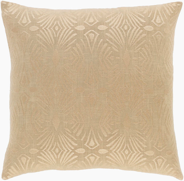 Surya Accra 18” Accent Pillow – Elegant Global-inspired Design For Eclectic Home Decor & Durability Wheat Cotton,Cotton Aca001-1818p