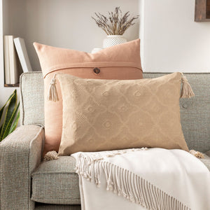 Surya Accra Cotton Woven Lumbar Pillow Handcrafted in India for Sofas and Accent Chairs ACA002-1320D