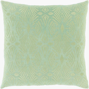 Surya Accra 18” Accent Pillow – Elegant Global-inspired Design For Eclectic Home Decor & Durability Light Green Cotton,Cotton Aca003-2020d