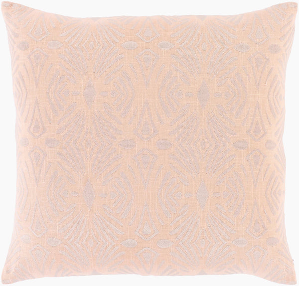Surya Accra 18” Accent Pillow – Elegant Global-inspired Design For Eclectic Home Decor & Durability Peach Cotton,Cotton Aca005-2222d