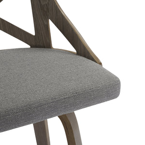 English Elm Dining/accent Chair Solid Wood Tapered Legs Cream Upholstery Mid-century Modern Seating B202P471207