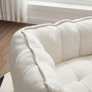 English Elm Soft Bean Bag Chair With High-Resilience Foam Chips & Footstool – Ideal For Gaming, Reading, Relaxing W1996P309477-GIGA