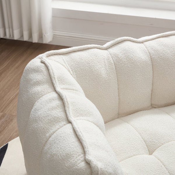 English Elm Soft Bean Bag Chair With High-Resilience Foam Chips & Footstool – Ideal For Gaming, Reading, Relaxing W1996P309477-GIGA