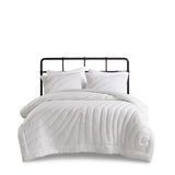 Urban Habitat Juniper Modern/Contemporary Poly Jersey Puffy Comforter Set UH10-2517 White