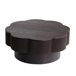 English Elm 31.50"modern Plum Blossom Coffee Table Dark Wood Veneer Storage Living Room Accent W757P357556