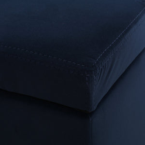 English Elm Indoor Tufted Upholstered Storage Bench with Lift Top Hidden Compartment for Entryway Dark Blue N779P396200D
