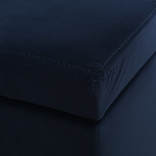 English Elm Indoor Tufted Upholstered Storage Bench with Lift Top Hidden Compartment for Entryway Dark Blue N779P396200D