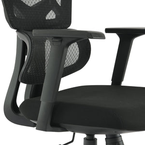OSP Home Furnishings Mesh Back Ergonomic Manager Chair with Lumbar Support Adjustable Headrest and Padded Seat EM98958HR-3