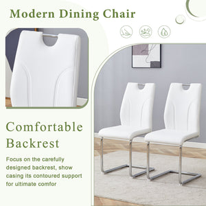 English Elm Switchable Base Glass Top Dining Set with Four U-shaped Armchairs for Modern Spaces W2920S00081