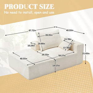 English Elm United Memory Foam 2-Seater Couch - Easy Transport, No Assembly, Deep Seat Chenille Sofa For Small Spaces W1568P222611-GIGA