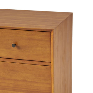 English Elm Christopher Knight Home® - Okioki Mid-Century 3-Drawer Dresser in Acacia Wood — Sturdy, Smooth-Glide Storage for Bedrooms Natural 67064.00