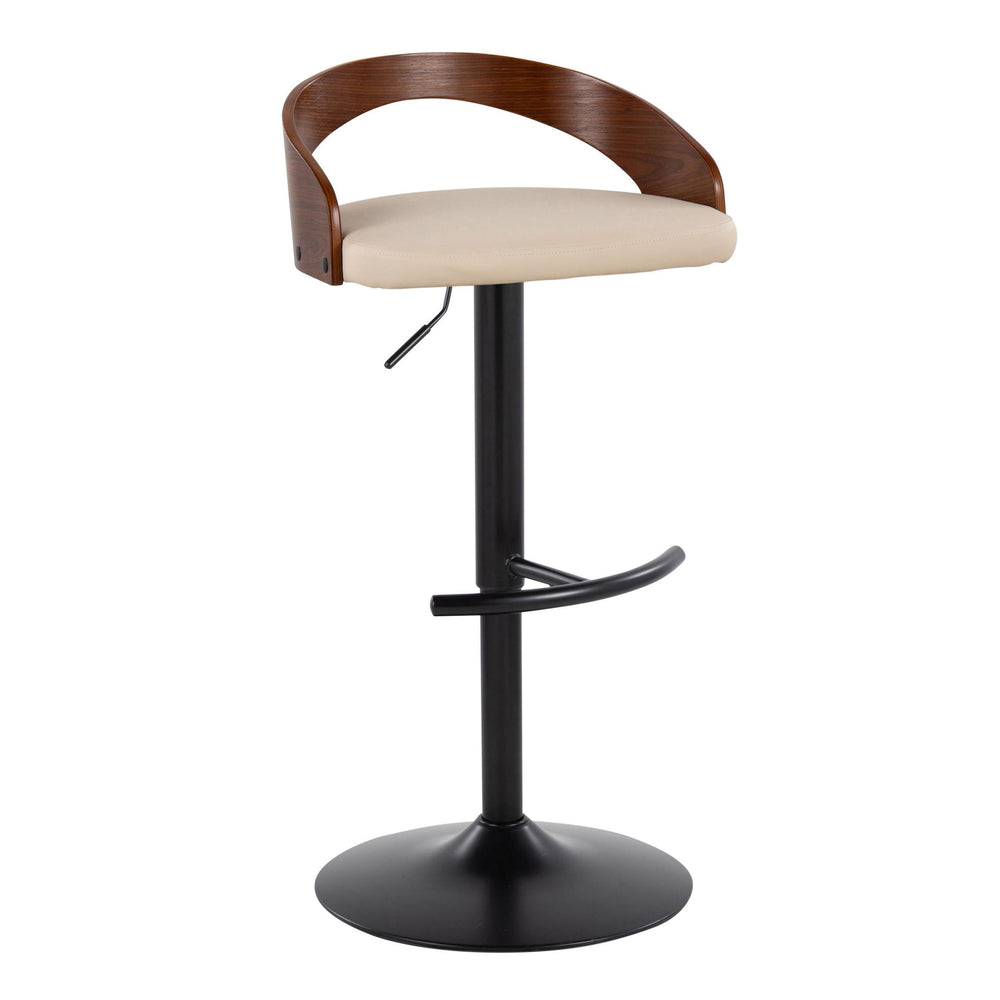 English Elm Adjustable Swivel Barstools Set of 3 Walnut Faux Leather Counter Height Kitchen B202S02026