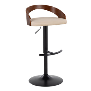 English Elm Adjustable Swivel Barstools Set of 3 Walnut Faux Leather Counter Height Kitchen B202S02026