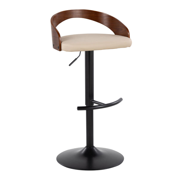 English Elm Adjustable Swivel Barstools Set of 3 Walnut Faux Leather Counter Height Kitchen B202S02026