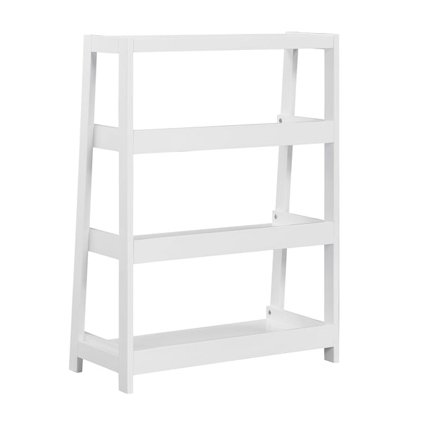 English Elm Modern Wooden Bookcase with Three Graduated Shelves for Books Toys and Decor Display White B011P460152