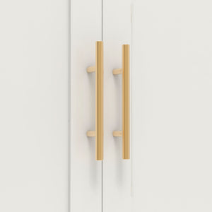 English Elm 71'' Steel 2-Door Locking Cabinet with Adjustable Shelves, Secure Metal Storage for Home Office White W3387P306305