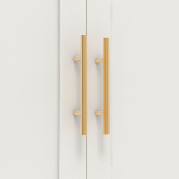 English Elm 71'' Steel 2-Door Locking Cabinet with Adjustable Shelves, Secure Metal Storage for Home Office White W3387P306305