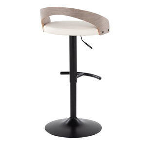 English Elm Adjustable Swivel Barstools Set of 2 Faux Leather Seat Black Metal Base Kitchen B202S01972