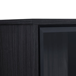 English Elm 51.2'' Freestanding Display Cabinet With Led Lighting & Adjustable Shelves - Modern Storage Solution For Home & Office N845P261794B