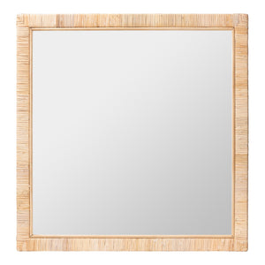 English Elm Round Braided Jute Rope Wall Mirror Natural Fiber Boho Coastal Accent Decor B2750P467772