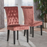 Christopher Knight Home® - Noble House - Venetian Tufted Blush velvet Dining Chair