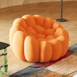 English Elm Bubble Bubble Armless Sofa Orange Modular Seat — Breathable 3D Knit, High-Density Foam Comfort, Kid-Safe Design B341P320929