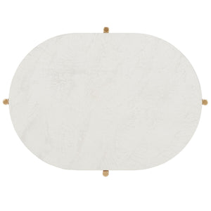 Safavieh Dove End Table  XII23 White Faux Marble  / Gold  Metal ACC2501A