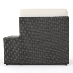 English Elm Santa Cruz Outdoor Pe Wicker Arm Chair Set with Weather Resistant Iron Frame 52974.00IRNGRY