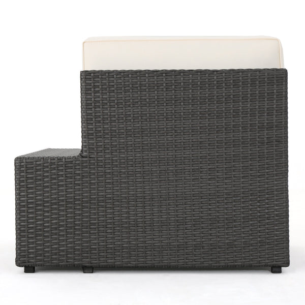 English Elm Santa Cruz Outdoor Pe Wicker Arm Chair Set with Weather Resistant Iron Frame 52974.00IRNGRY