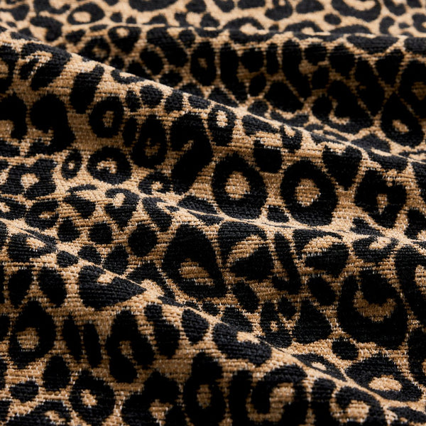English Elm 100"comfy Chenille Leopard Print Sectional Sofa with Tassel Trim and Movable Ottoman Brown W5656S00014