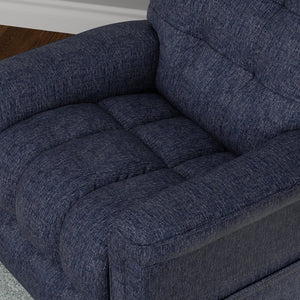 English Elm Velour Lugano Indigo Power Lift Chair with USB, Dual Pockets, Full Recline & Quiet Lift Mechanism B339P409525