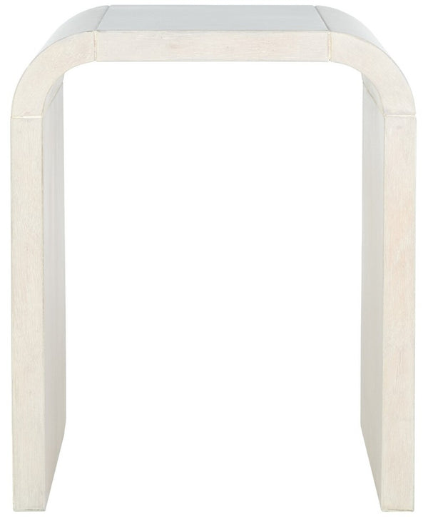 Safavieh Liasonya Curved Accent Table XII23 White Washed  Wood ACC6608B