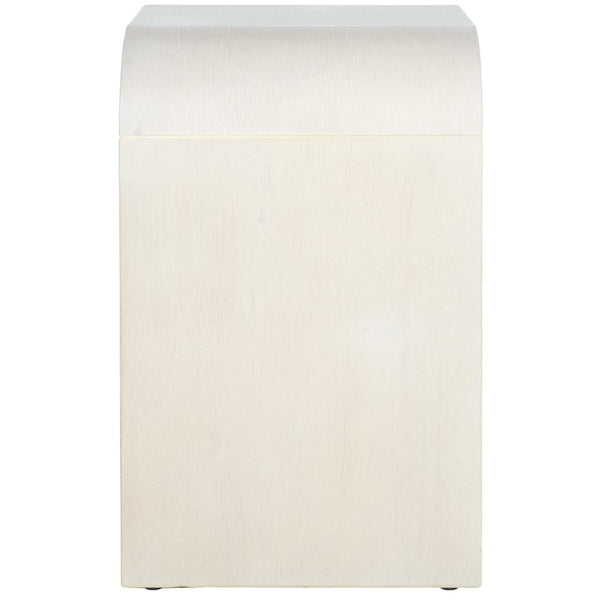 Safavieh Liasonya Curved Accent Table XII23 White Washed  Wood ACC6608B