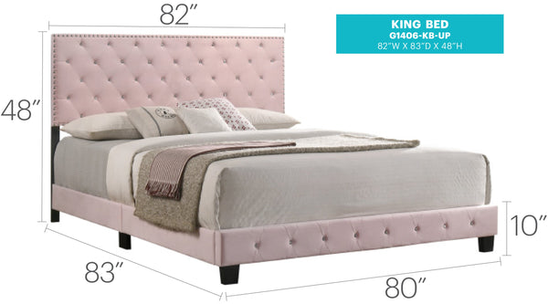 English Elm Charming Velvet Twin Bed with Hidden Storage Drawers, Casual Solid Frame, Easy Assembly Comfort Pink 24.6 L x 82 W x 5.5 H B078108023
