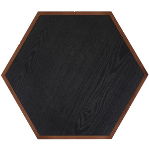Safavieh Rafaela Hexagon Accent Table Walnut / Black Wood ACC9710A