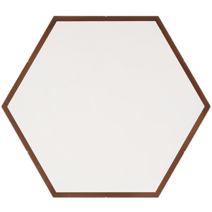 Safavieh Rafaela Hexagon Accent Table Walnut / White Wood ACC9710B