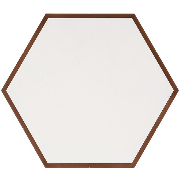 Safavieh Rafaela Hexagon Accent Table Walnut / White Wood ACC9710B
