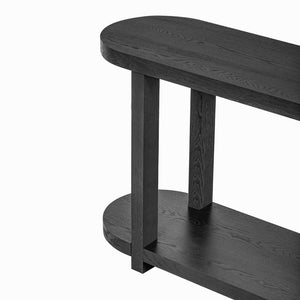 English Elm U_Style Modern Minimalist Ash Veneer Console Table – Chic Design For Small Spaces & Entryways N711P241273B-GIGA