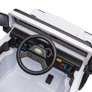English Elm Licensed Land Rover Defender Ride on Car 24v Dual Motor with Parental Remote White W1578P339064