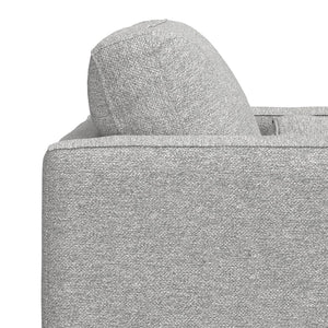 English Elm Morrison Sculptural Mid-century Armchair with Rubberwood Legs and Performance Fabric Gray B136P420741